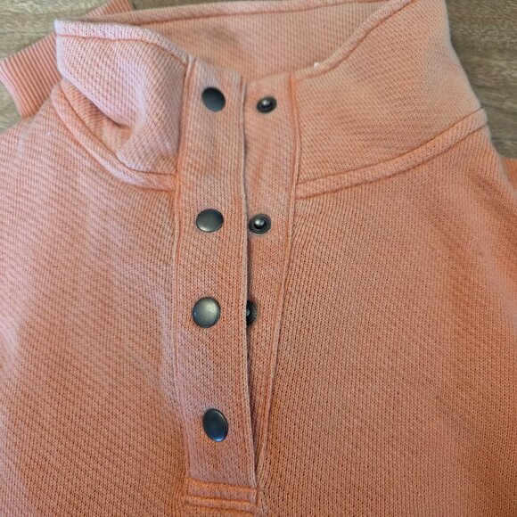 American Eagle Women's Cropped Sweatshirt‎ Long Sleeves Oversized Orange XS - Picture 6 of 17